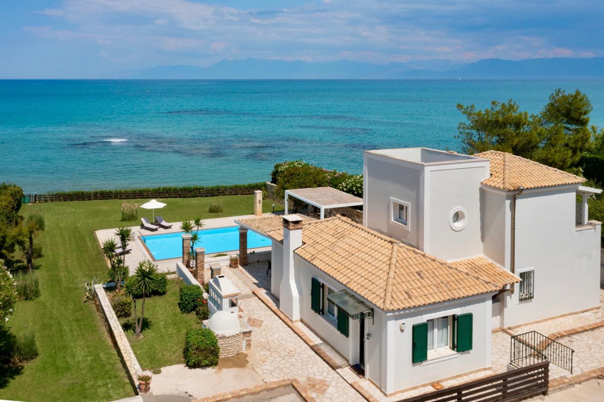 Beachfront Villa Victoras - With Private Beach Sidárion Exteriör bild
